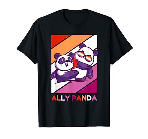 Allypanda Pride Parade Panda LGBTQ Panda Lesbian Pride LGBT T-Shirt