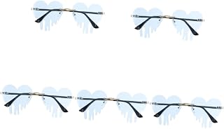 5 Pçs Lágrimas Óculos Engraçados Óculos De Sol Para Adultos Óculos Retrô Elegantes Óculos Transparentes Para Mulheres Óculos De Sol Divertidos Óculos De Sol Femininos