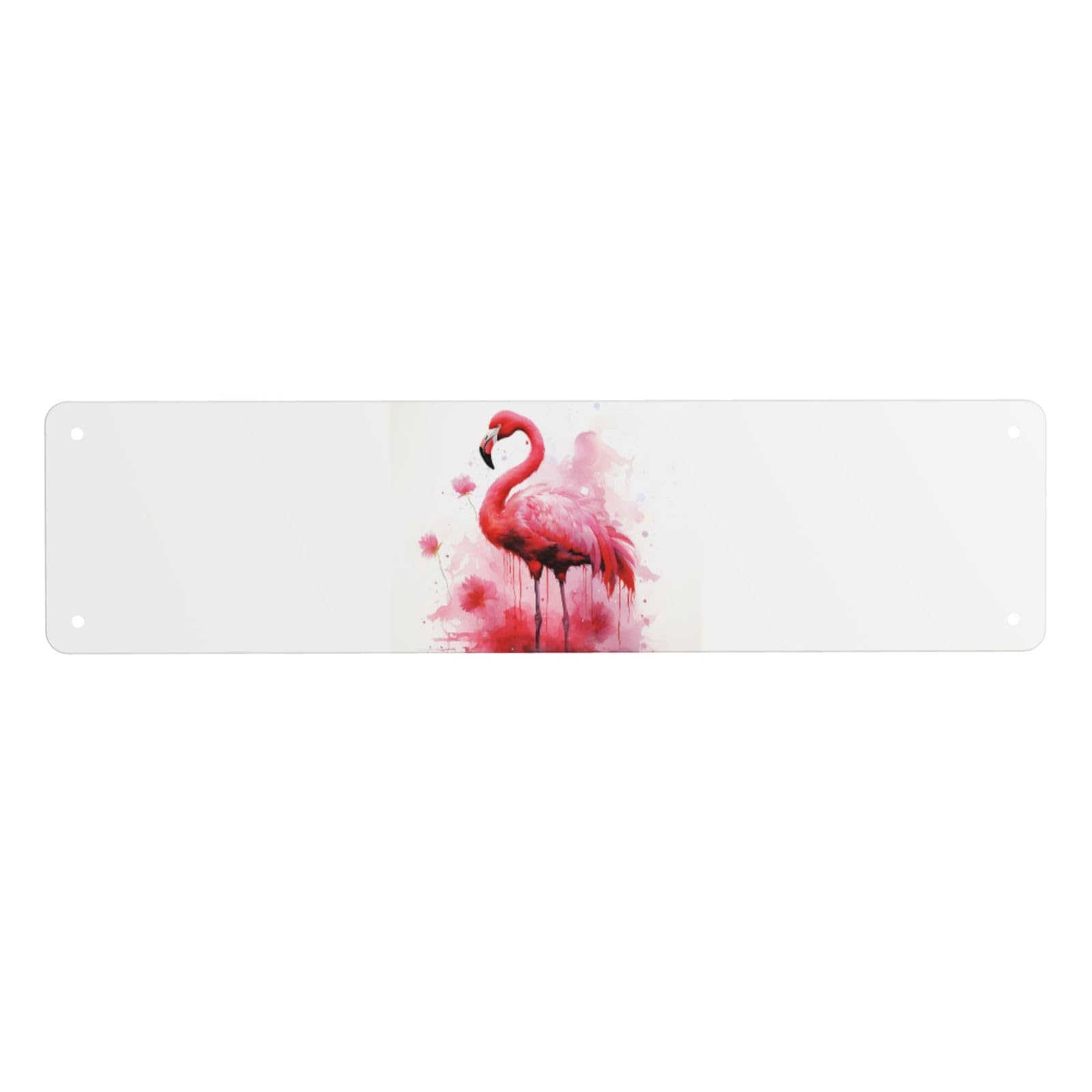 Vintage Metal Tin Signs Retro Garage Signs Stylish Wall Art Plaques for Home Decor Unique Poster 4x16 Inch Flamingo Watercolor Metal Sign Outdoor Wall Decorations Gifts
