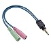 Smays 3-Ring 3.5mm AUX to Microphone and Earphone Jack Audio Splitter Adapter Cable (7-Inches = 18 Centimeters)