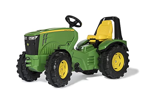 Rolly Toys Trettraktor John Deere rollyX-Trac Premium (für Kinder 3-10 Jahre, Verstellbarer Sitz, Traktor mit Flüsterlaufreifen, Ablagefach unter Motorhaube) 640034, grün