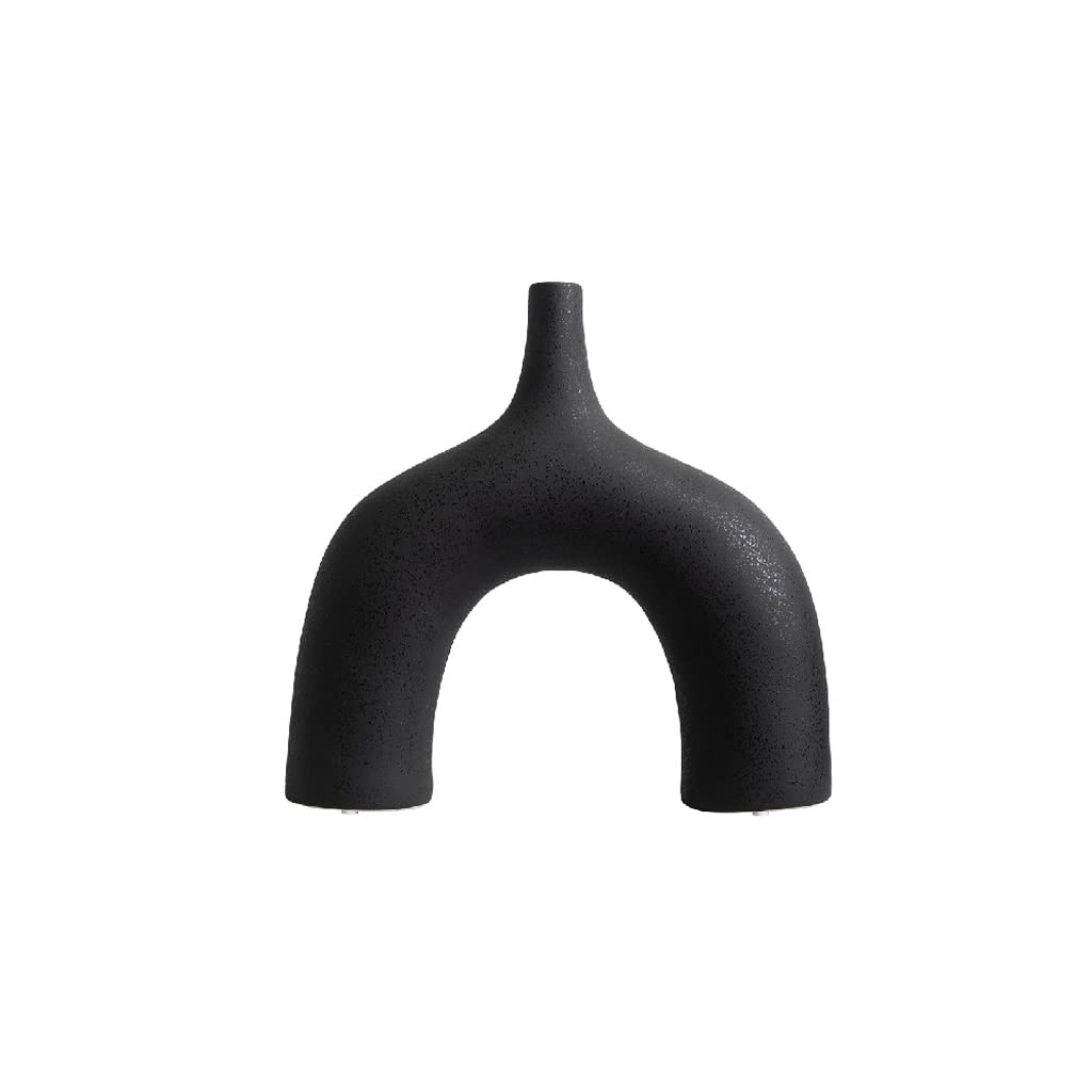 Vase noir abstrait design moderne pour bijouterie et salon