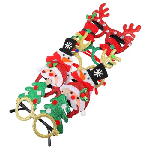 minkissy 6 Pares Gafas Decorativas Navidad Marco Divertido para Fiesta Accesorios Fotografía y Adultos