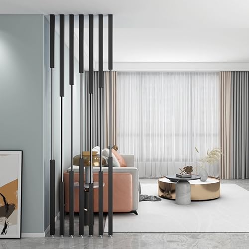 Columna divisora de habitaciones, listones de metal para interiores, privacidad para uso doméstico y oficina