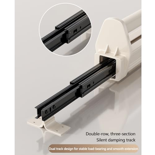 Tringle cintres extensible pour placard profond et gain de place - 4