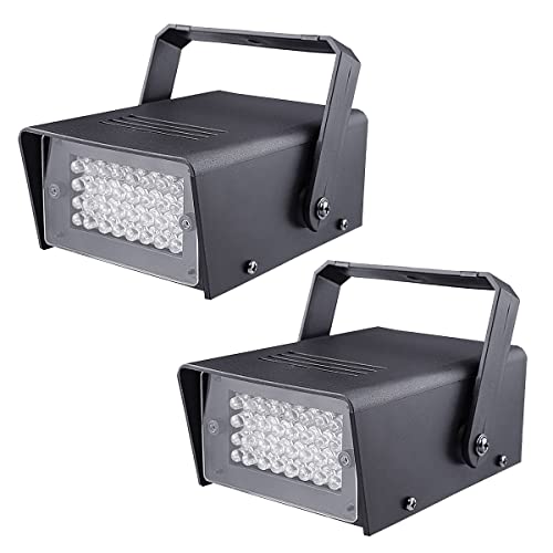 2Pack 32Led Strobe Light Strobes Lights For Halloween Mini Strobe Light Halloween Strobe Lights For Room Strobe Party Light Flashing Lights For Party #TOP6