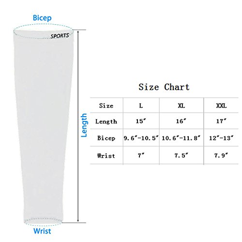 Arm Sleeves Cooling Warmer Arm Sleeves Sports Gloves Running Cycling Driving Unisex XXL