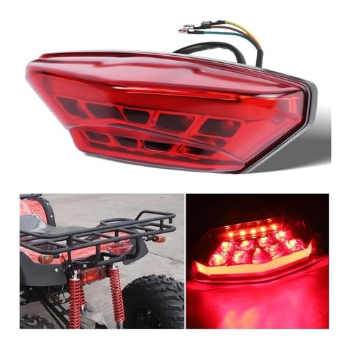 Feu de stop arrière à LED 12V pour moto avec clignotant et éclairage de plaque - 2