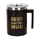 Vaso de mezcla automática: termo batidor inalámbrico de 14 oz, mecanismo de agitación motorizado, vaso agitador aislado para oficina, hogar, viajes diarios | Espumador portátil para café con leche, ca