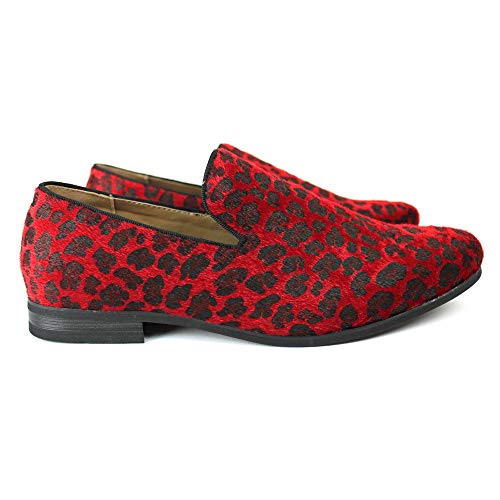 ÃZARMAN Men's Slip On Leopard Print Modern Dress Shoes Loafers3
