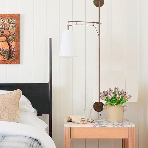 Image of ONLY ART Artificial Brown Tulips 20 Pcs - 13.5 Inch PU Faux Flowers with Bendable Stems for Home Decor, Wedding Centerpieces, DIY Floral Arrangements, New Year and Valentine's Day