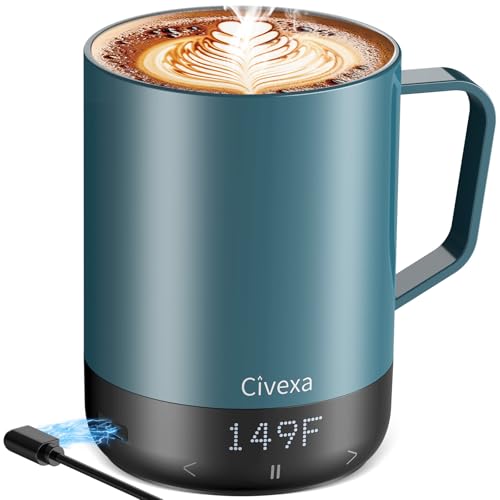Magnetic Charging Rechargeable Self Heating Coffee Mug, Fast Heat...