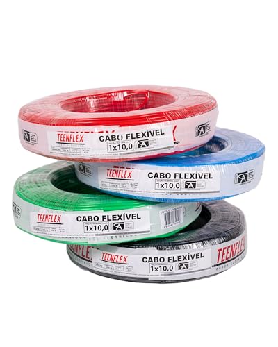 Fio Eletrico Cabo Flexivel 10mm 50 Metros. (Preto)