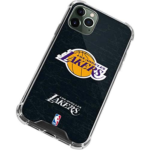 Skinit Clear Phone Case Compatible with iPhone 12 Pro Max - Officially Licensed NBA Los Angeles Lakers Black Primary Logo Design
