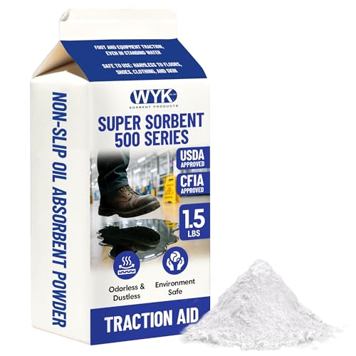 WYK 2 Quart Super Sorbent 2000 Series Industrial Oil Absorbent Granules & Traction Agent for Spills Leaks and Safety Maintenance Fast-Acting Spill Absorber BLUE Super Sorbent