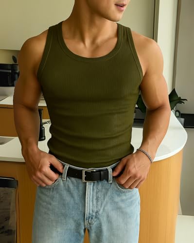 Image of Rockwell Men's Premium Cotton Vest - Sleeveless Gym Undershirt | Breathable, Stretchable & Skin-Friendly Innerwear for Everyday Comfort | Pack of 2 | 302