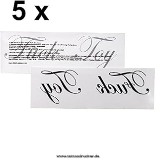 5 x Fuck Toy Tattoo - Fetish Naughty Temporary Lettering Tattoo Sticker (5)
