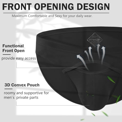 ZONBAILON Mens Underwear Viscose from Bamboo Briefs Sexy Breathable Bulge Pouch Bikini Panties3