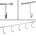 Produktbild Hakenleiste Unterbauschrank Wandhaken Chrom 400mm Garderobe Ordnungssystem für Küchen- oder Badezimmerschränke (5 Haken)