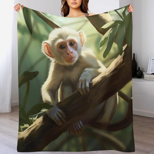 Couverture lit singe plaid flanelle épaisse 150x200cm couvre-lit chaud confortable