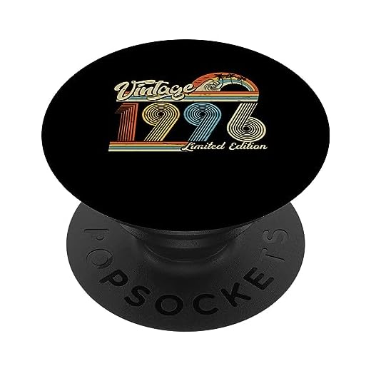 Regalos retro de cumpleaños vintage de 1996 para hombres y mujeres de los años 70 y 80 PopSockets PopGrip Intercambiable