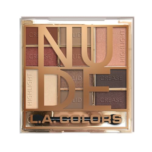 Image of L.A. COLORS Color Block 10 Color Eyeshadow Palette, Nude CES135A