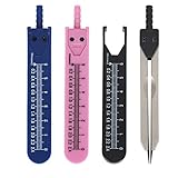 LANIAKEA ECG Caliper 3PCS EKG Calipers Electrocardiogram Divider for Nursing (Black Pink Blue)