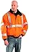 OccuNomix LUX-TJBJ-OM Premium 4-in-1 Bomber Jacket, Class 3, 100% ANSI Polyester, Waterproof, Medium, Orange