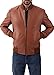MARCO ENZOLANI Milano Men's Varsity Style Leather Bomber Jacket - Genuine Lambskin MA-1 Casual Fashion Classic Jacket (Bomber-TAN-M)