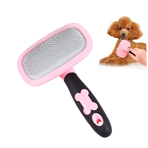 VERDANVERSE Rotatable Pet Grooming Comb Large Pink for Dogs Cats Gentle Massager Comb for Easy Hair Removal Tangle Dirt Elimination