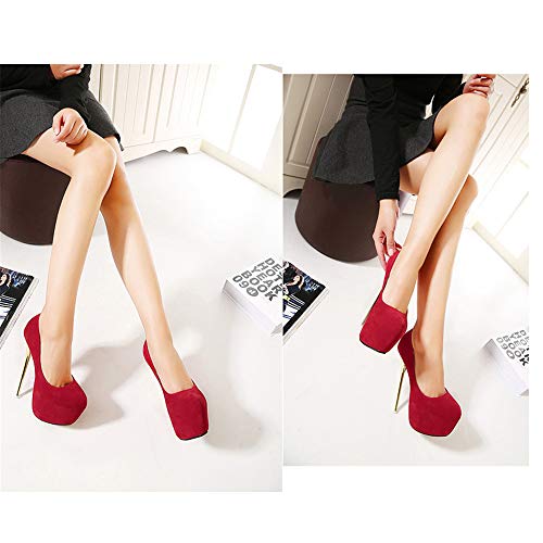 Escarpins rouges de 16 cm avec plateforme pour mariage - 6