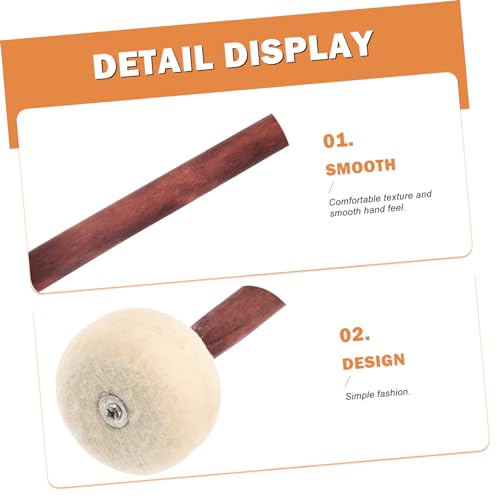 Abaodam 2 piezas de baquetas de fieltro para principiantes y profesionales con agarre cómodo para percusión, práctica y presentación miniatura 6