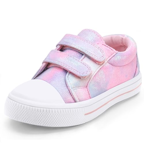 Image of K KomForme Toddler Shoes, Hook & Loop Canvas Sneakers for Boys and Girls | Slip-on, Lightweight, Comfortable