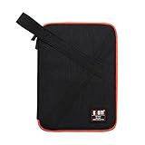 Travel Organizer Electronics Accessories Bag with Handle for USB Cable Charger Battery Fit for Phone Hard drive 10inch Ipad Mini Air Double Layer Grey Digital Storage bags (Blue)