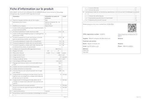 MAG 27C6PF écran plat de PC 68-6 cm (27") 1920 x 1080 pixels Full HD Noir - Monitor - Immagine 6