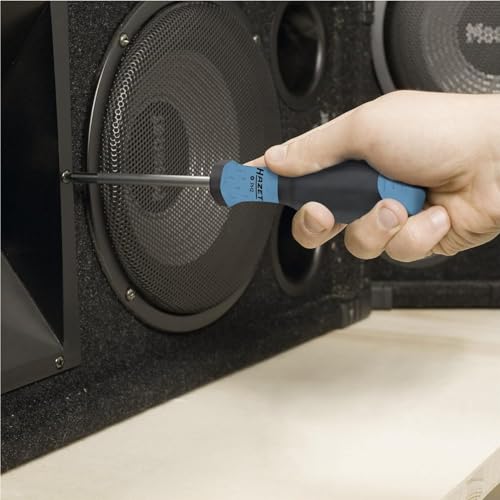 Foto von HAZET Schraubendreher-Satz 810SPC/6 I 6-teilig mit rutschfestem 3-Komponenten-Griff für hohe Kraftübertragung I mattverchromte Oberfläche, 4x Schlitz-Profil, 2x Kreuzschlitz-Profil