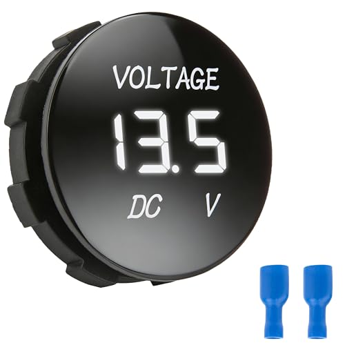 DC 12V 24V Volt Meter, Car LED Digital Voltmeter Gauge,
