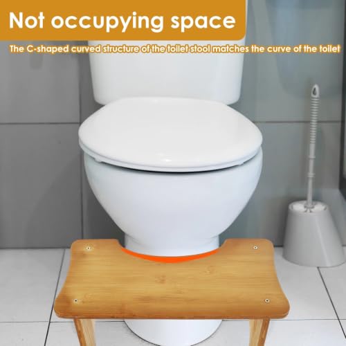 Taburete de madera antideslizante y resistente para elevar los pies en el baño 6