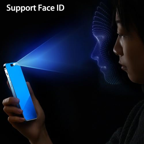 BWEDXEZ 2 Pack Anti-Blue Privacy Tempered Glass for iPhone 13 Pro/iPhone 13 /iPhone 14/ iPhone 17e/16e Anti-Spy Screen Protector Film Electroplated Blue 6.1 inch by BWEDXEZ - Used condition - Image 3