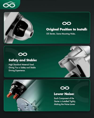Image of SCITOO Starters New Compatible for Chevrolet for Cavalier 1998-2001 2.2L for Impala 2000 3.4L S10 Pickup 1999-2001 2.2L for GMC Sonoma 1999-2001 2.2L for Oldsmobile Alero 1999-2000 3.4L SDR0069 6491N
