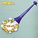 FUN FAN LINE - Packung mit 3 bunten Vuvuzela-Trompeten, Partyzubehör und Zubehör, Piñata und Sport, zerlegbar zum Kombinieren von Körper- und Mundstückfarben (Violett)