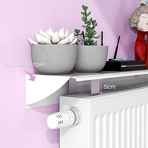UVCMDUI Kleine Heizungsregal, Universal Heizkörperregal 40- 75cm, Aluminiumlegierung Heizkörperkonsole Heizung Ablage, Rauch und Staubabweisende, Kein Stanzen, 60cm-4