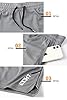 Superora Mens Running Gym 2 in 1 Sport Shorts Breathable Outdoor Workout Training Shorts with Pockets, Gray, L #4