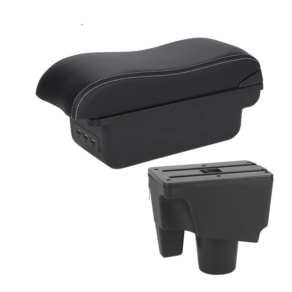 Yulegudi B3 Black White 3Usb Car Armrests For Toyota For Prius C For Aqua
