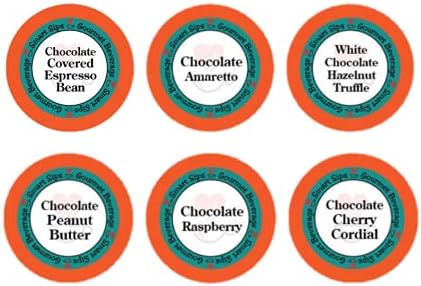 Smart Sips Chocolate Obsession Coffee Pods – 24 Count Variety Pack with Chocolate Peanut Butter, Raspberry, Espresso Bean & More – Compatible with Keurig K-Cup Brewers