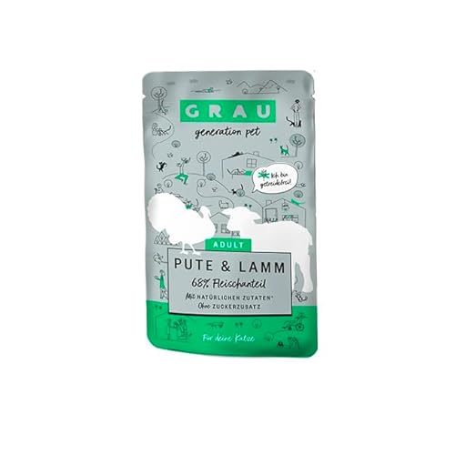 Produktbild von GRAU Adult Getreidefrei Pute & Lamm Katzenfutter - 16 x 125 g