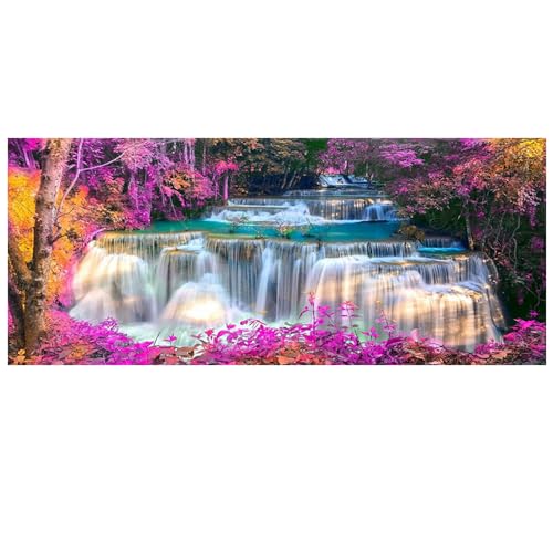 Peinture diamant cascade violette 110x50 cm pour adultes et débutants