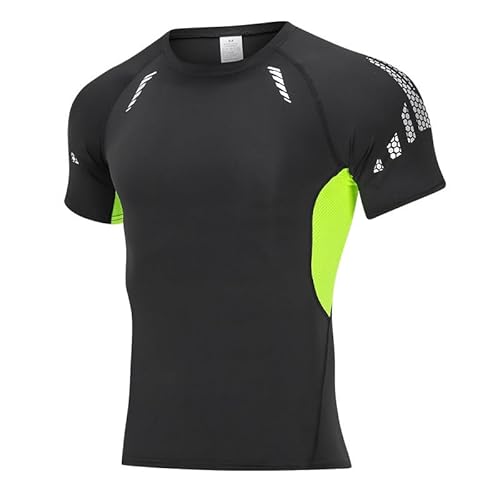 ZesiikLvie Funktionsshirt Herren Kurzarm Kompressionsshirt Laufshirt Sportshirt Fitness Cool Dry Training Running Top