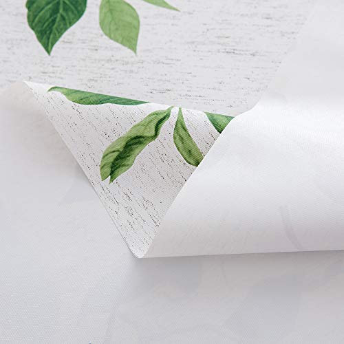 Trudelve Heavy Duty Vinyl Table Cloth For Kitchen Dining Table Wipeable Pvc Tablecloth For Rectangle Table (54'' X 84'', Green Leaves) #TOP4