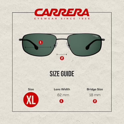 Carrera CA8036/S 0003/QT 62M Matte Black/Green Rectangular Sunglasses For Men + BUNDLE with Designer iWear Eyewear Kit4